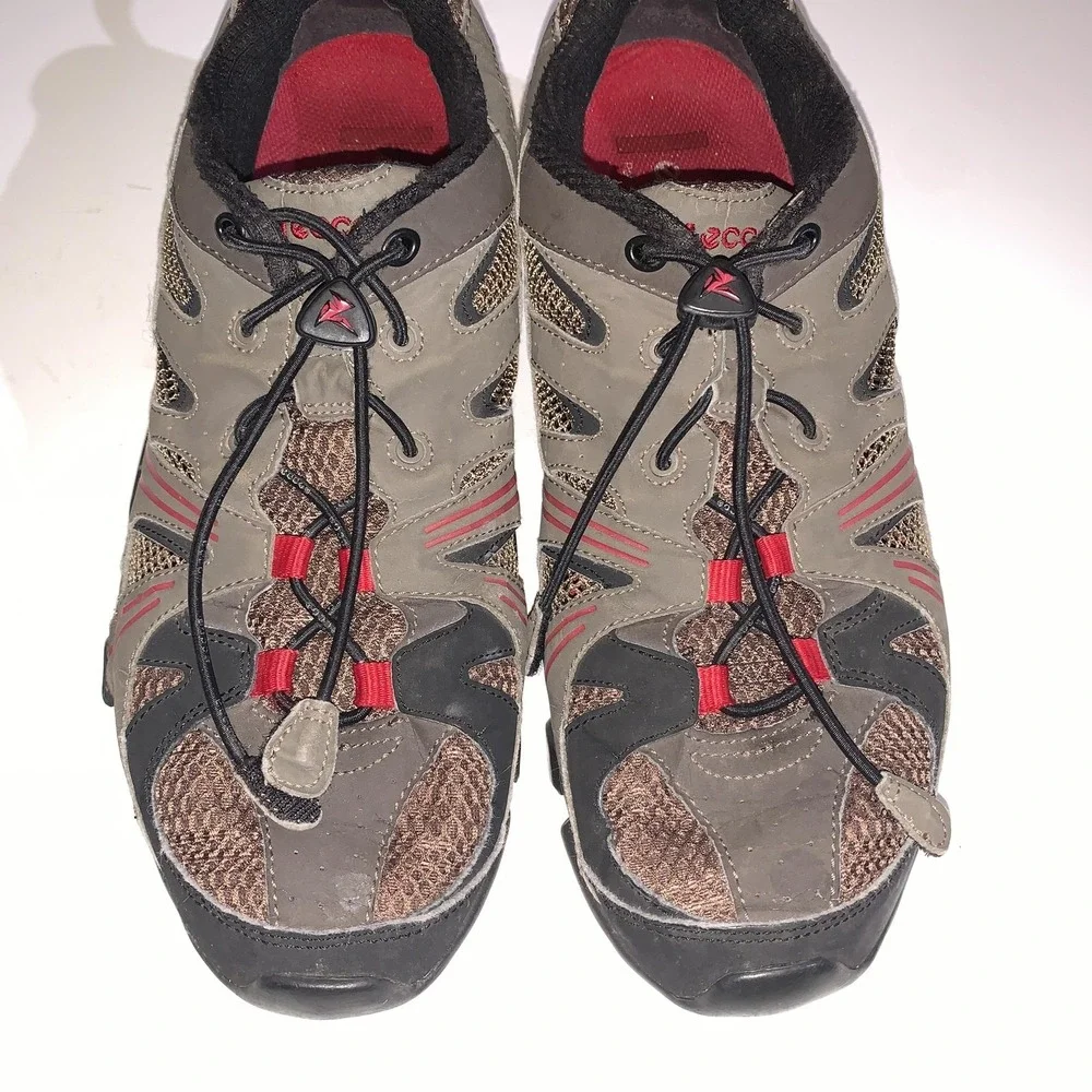 ECCO Shoes Mens Size 10 Brown Mesh Hiking Trail Walking Sneakers Outdoor Grip